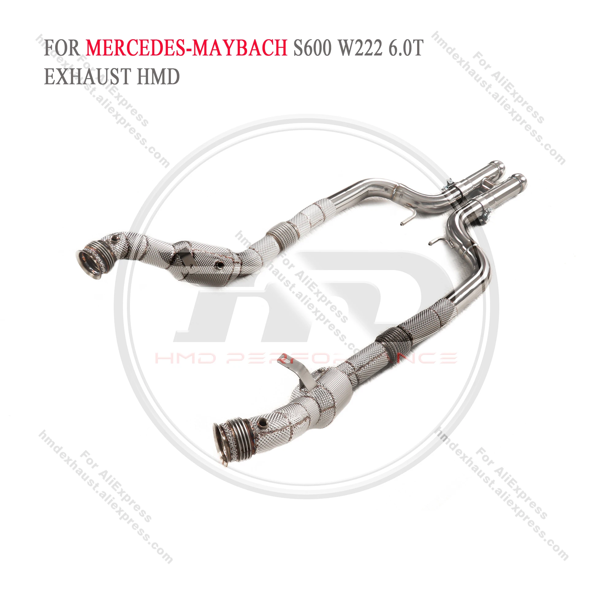 

High Flow Performance Downpipe for Mercedes Benz Maybach s600 W222 HMD Exhaust System With Heat Shield