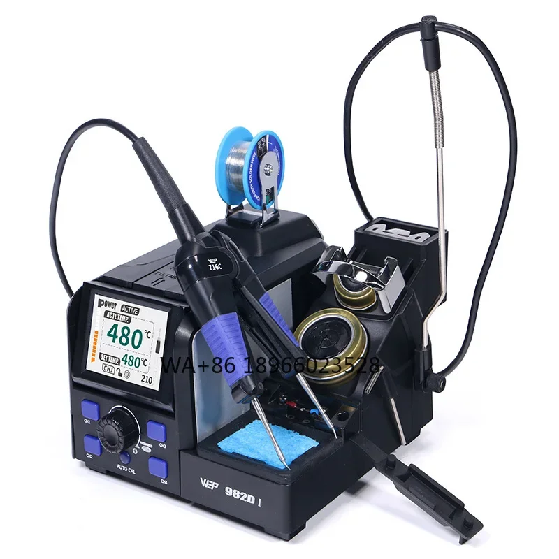 982D-I Adjustable Precision Micro Thermal Tweezers Desoldering Rework Micro Tweezers Welding Station