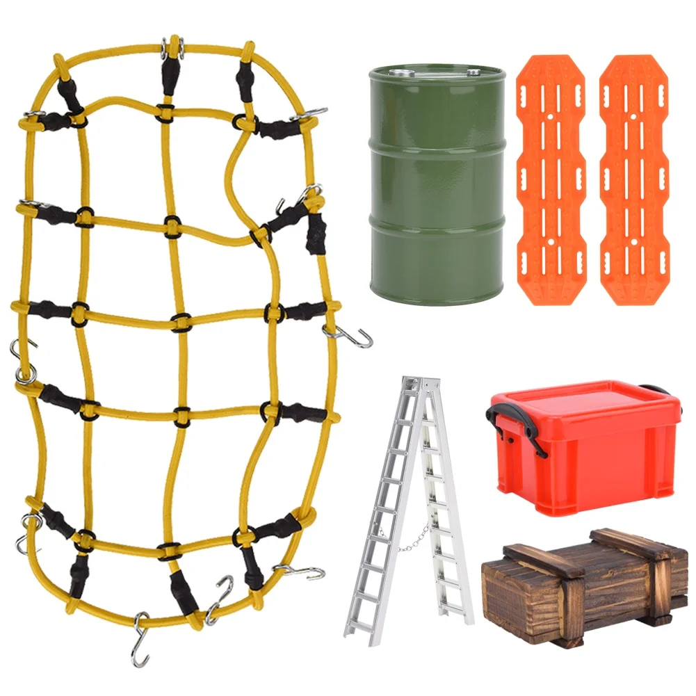 1/10 Elastic Luggage Net Storage Box Ladder RC Car Accessory Set Fit for Traxxas