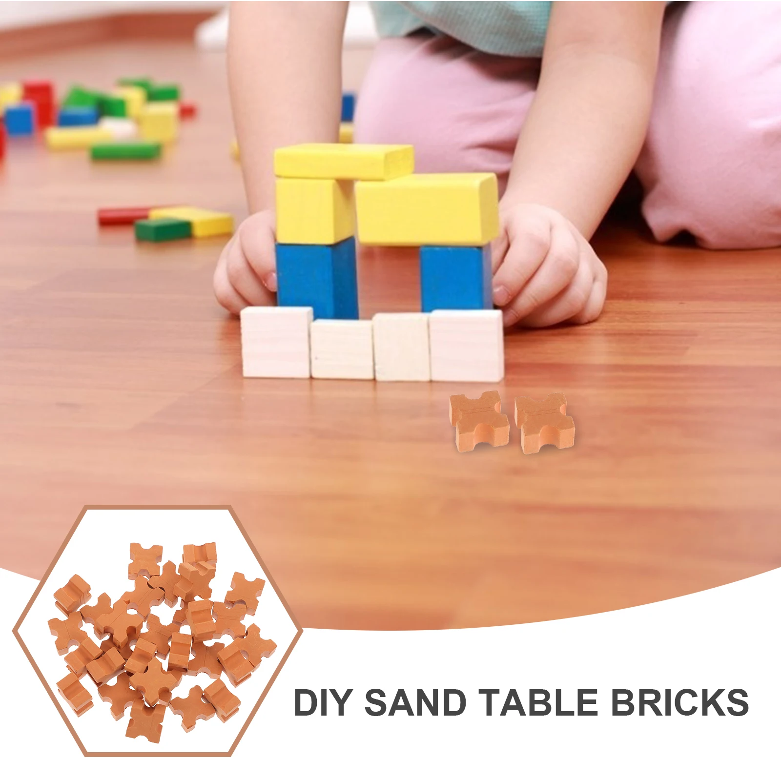50 Uds. De ladrillos de simulación pequeños DIY, Mini ladrillos pequeños de micropaisaje, pared en miniatura Manual