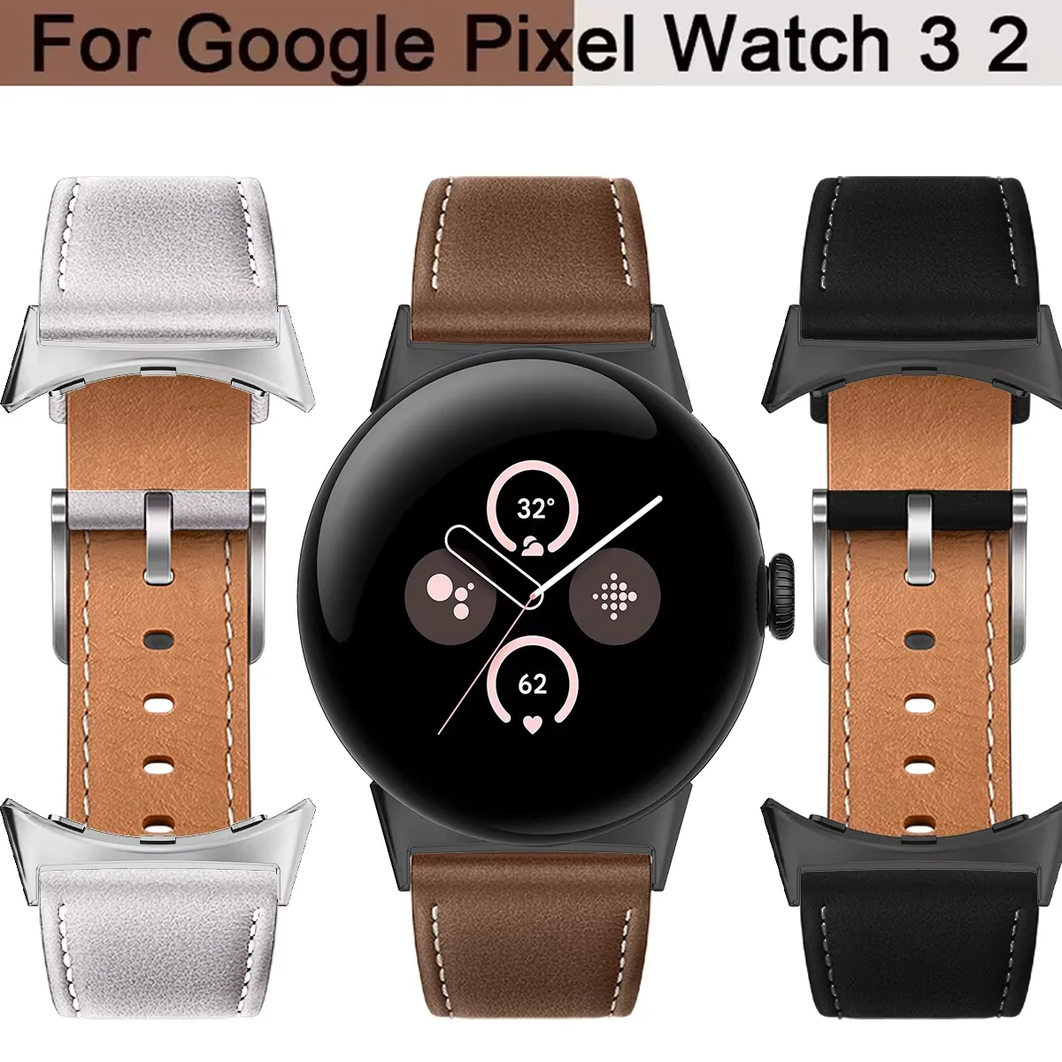 Per Google Pixel Watch 3 41 45mm cinturino in pelle Sostituisci cinturino Correa Bracciale per Google Pixel Watch 2 3 accessori per cintura a fascia