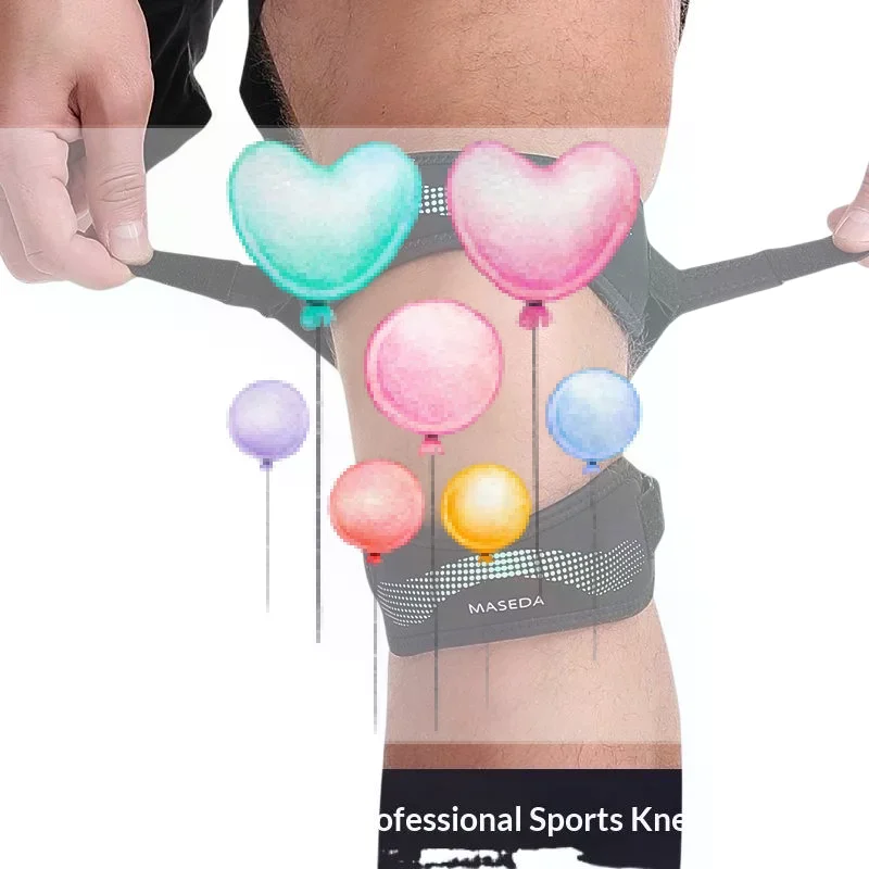 1Pc Soft Adjustable Shock Absorbing Double Patellar Band Knee Support Breathable Knee Patella Stabilizer Strap Knee Protector - view 5