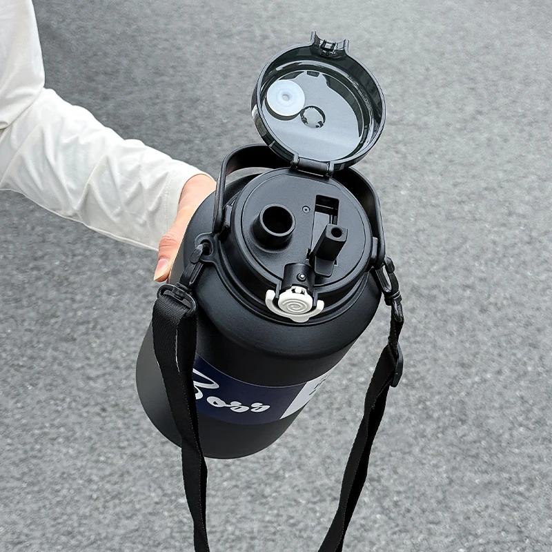 1 Stück 2000ml Eis- und Wärmeisolierter Trinkbecher, Tragbare Outdoor-Sportflasche, Einfacher und Modischer Becher – Detail 10