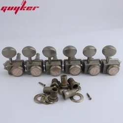 Vintage Locking Tuners Nut Style Electric Guitar Machine Heads Tuner Old Rust Color For ST TL Guitar Tuning Pegs Gear ratio 1:15