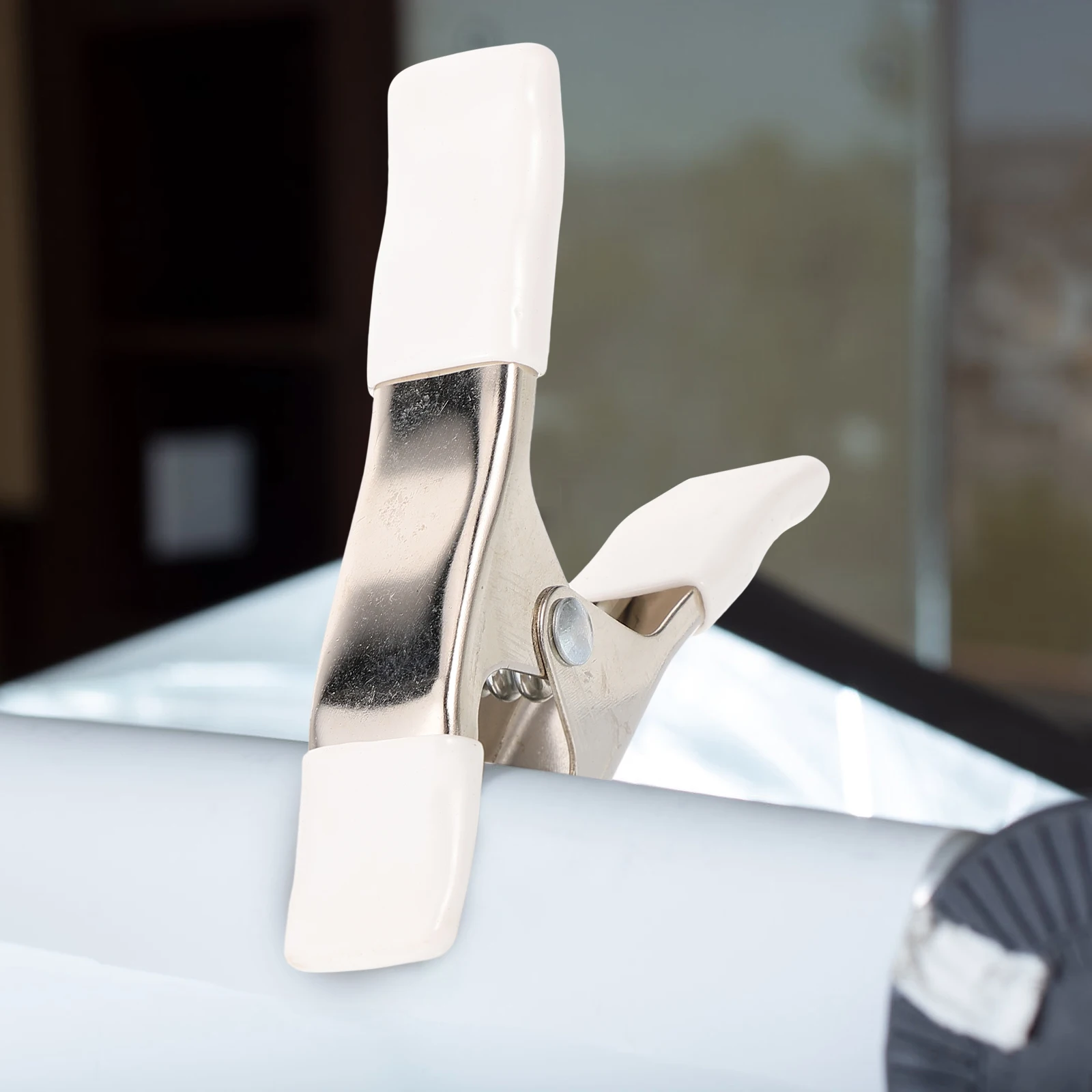 3 Pcs Holder Support Spring Clip A-shaped Backdrop Clamps Plastic Clips Nickel Plated Large Heavy Duty Photography Supplies