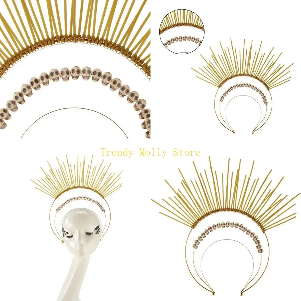 

N5KB Cosplay Angel Hair Hoop Xmas Halloween Hair Holder New Year Party Costume for Head Wear for Children
