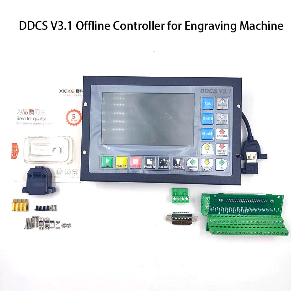 Free shipping! CNC Controller 3/4Axis DDCSV4.1 V3.1 off-line controller off line control card for CNC Router Engraving Machine