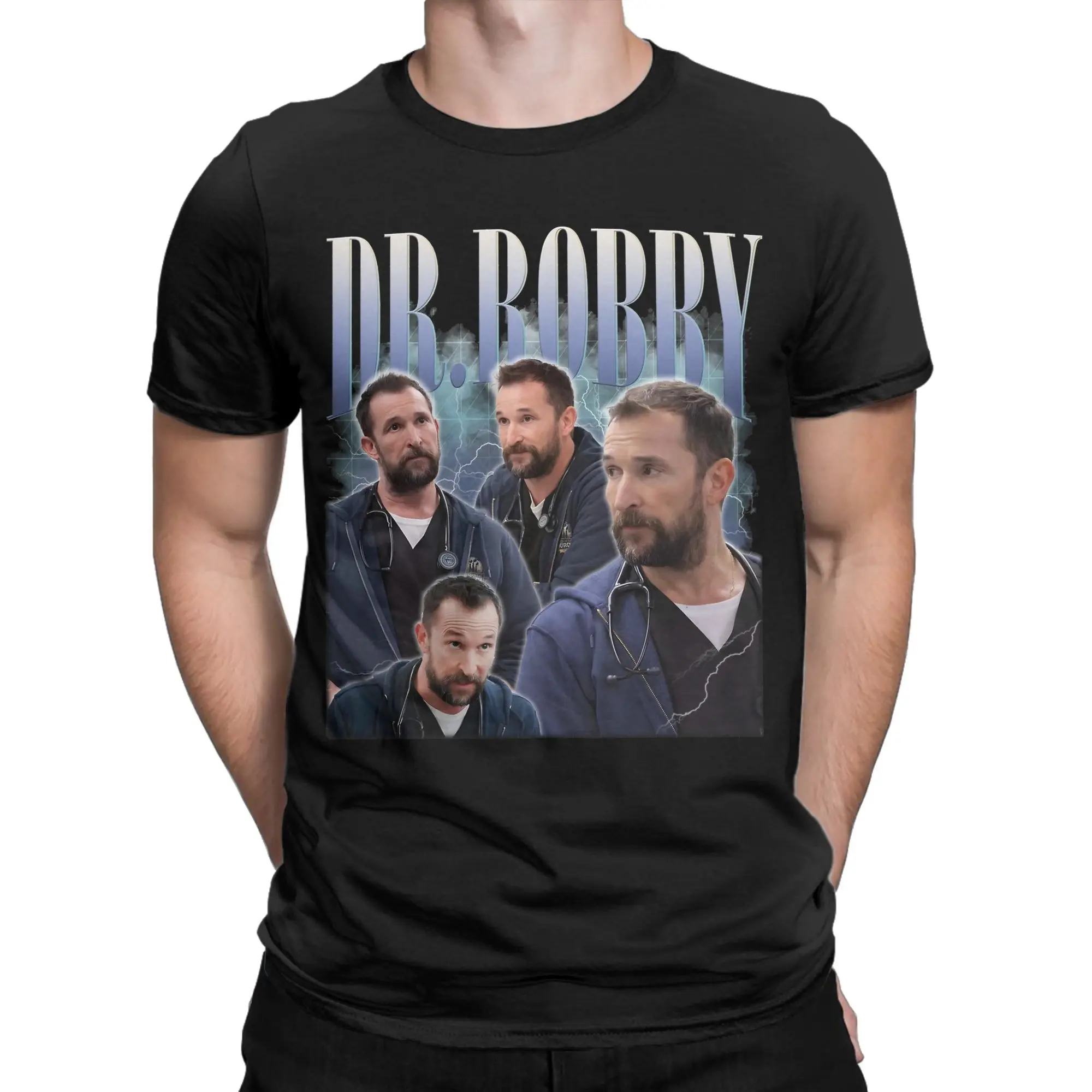 The Pitt TV Show Dr. Robbie T-Shirt Men  Funny Cotton Tee Shirt O Neck Short Sleeve T Shirt Classic Clothing