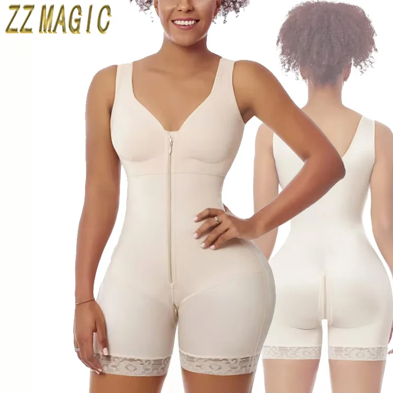 

Fajas Women Butt Lifter Zipper Shapewear Full Body Shaper Tummy Control Corset Thigh Reductive Slimming Colombian Girdles Shaper