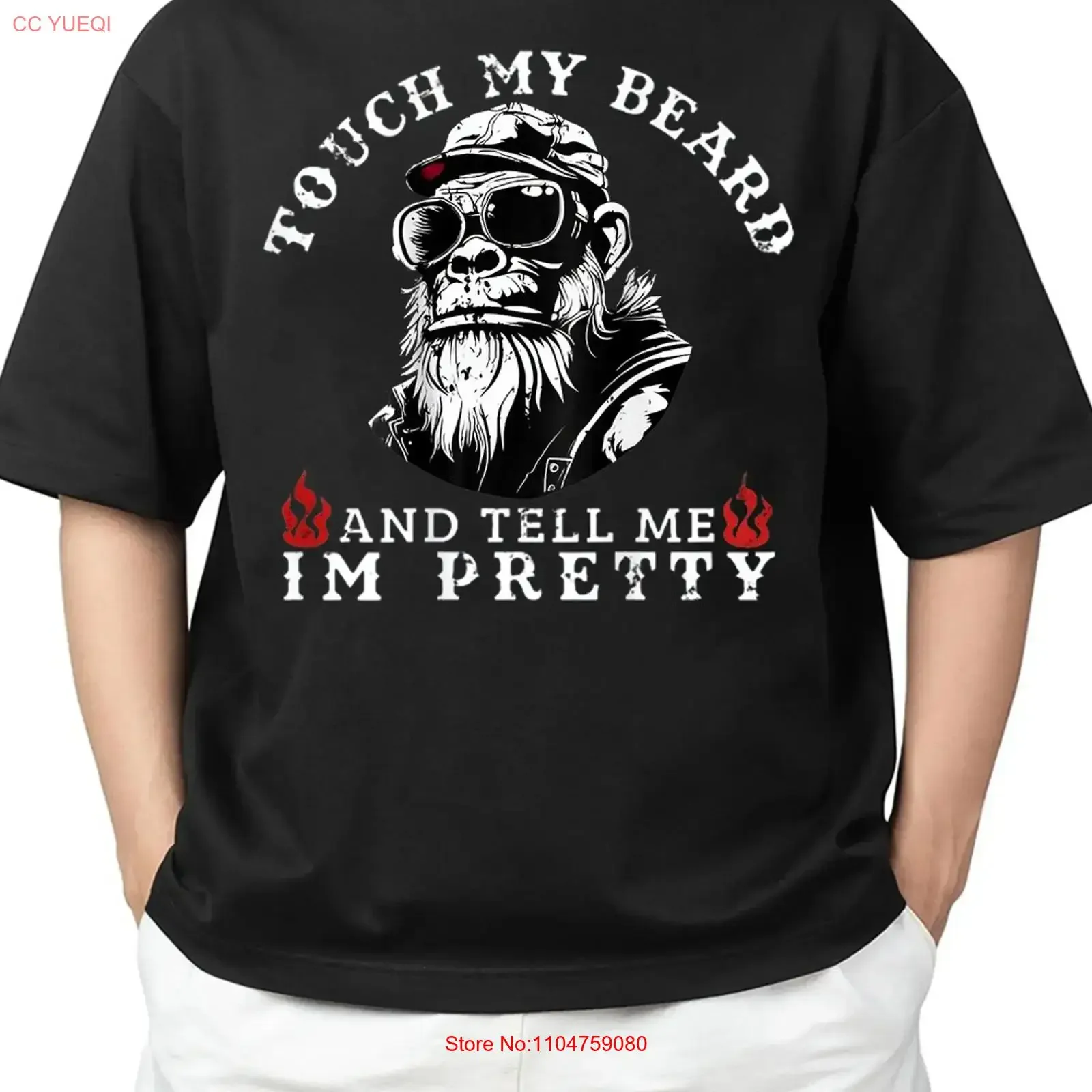 My Beard and Tell Me I'm Pretty Monkey T Shirt For Adult S 4XL vintage Washed Slightly streetwear Top For Everyday Wear Soft