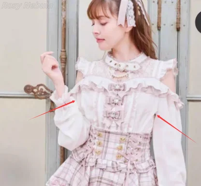 اليابانية لطيف منقوشة ليز التنانير Kawaii الحلو القوس اليابانية الألغام طبقة كعكة مطوي تنورة عالية الخصر ضئيلة حزام تنورة يمكن إزالة