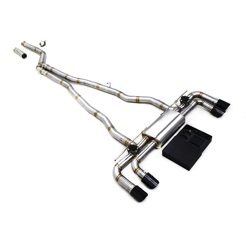 

Yooking Stainless Steel Muffler Exhaust Pipe For BMW 540/540i G30/G38 3.0T B58 2018-2024 With Carbon Fiber Tips