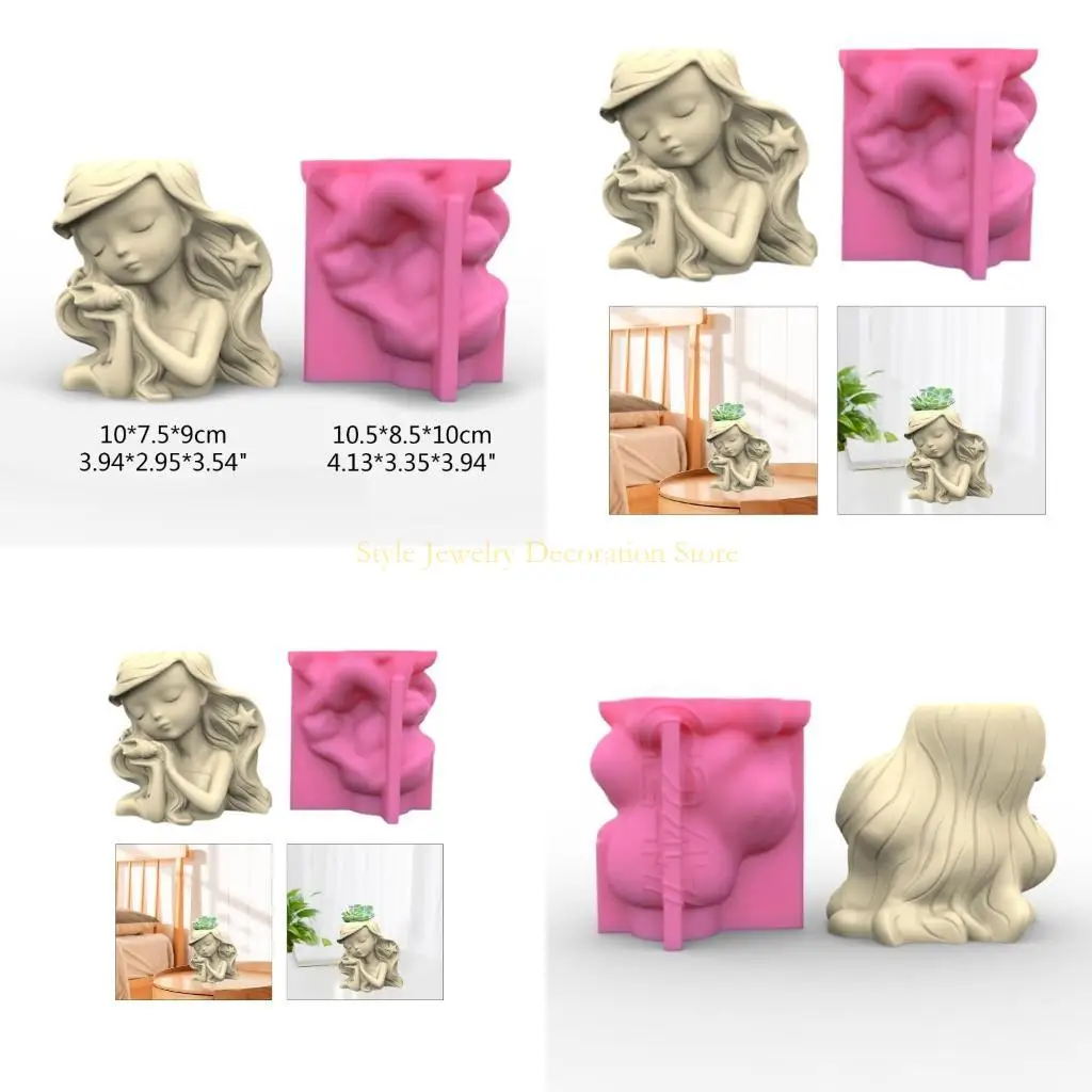 

D46E Geometric Gypsum Flower Pot Silicone Resin Mold Epoxy Resin Casting Mold Vase Cement Mold Pen Holder Mold
