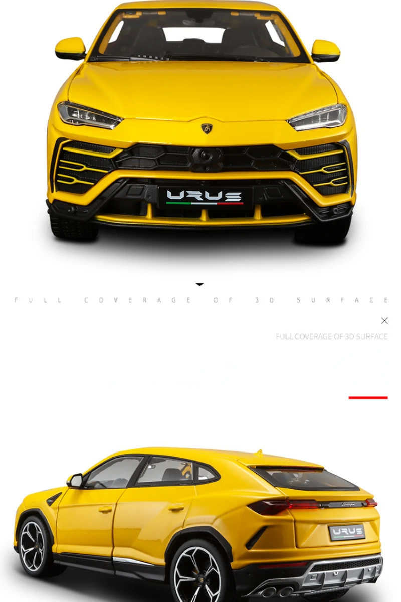 Genuine Boutique Bburago 1:18 Lamborghini Urus 2 Doors Opened Alloy Toy Car Model Metal Die-cast Toys Boy Gifts