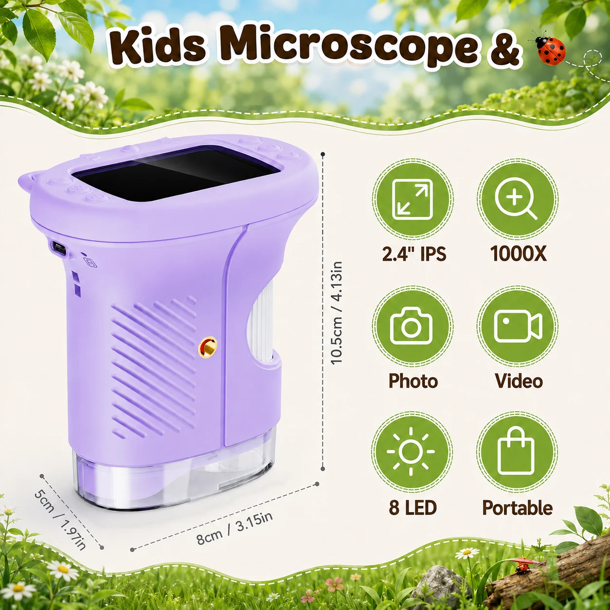 1000X Kids Digital Microscope 2.4