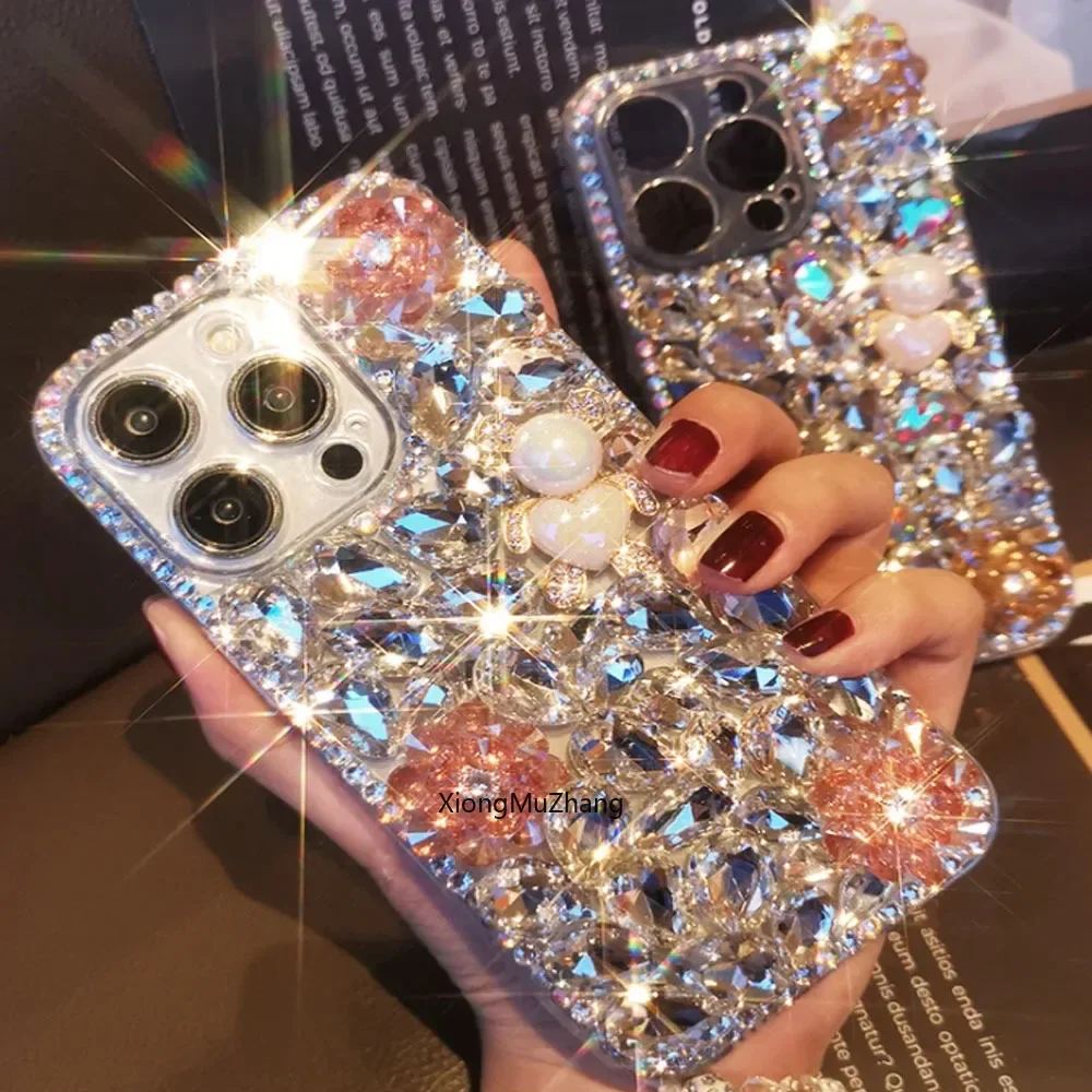 

Glitter Beautiful Water Rhinestone Custom Case Wrist Straps Hand for OPPO A98 A96 A95 A94 A93 A91 A83 A79 A78 A74 A73 A71 A58