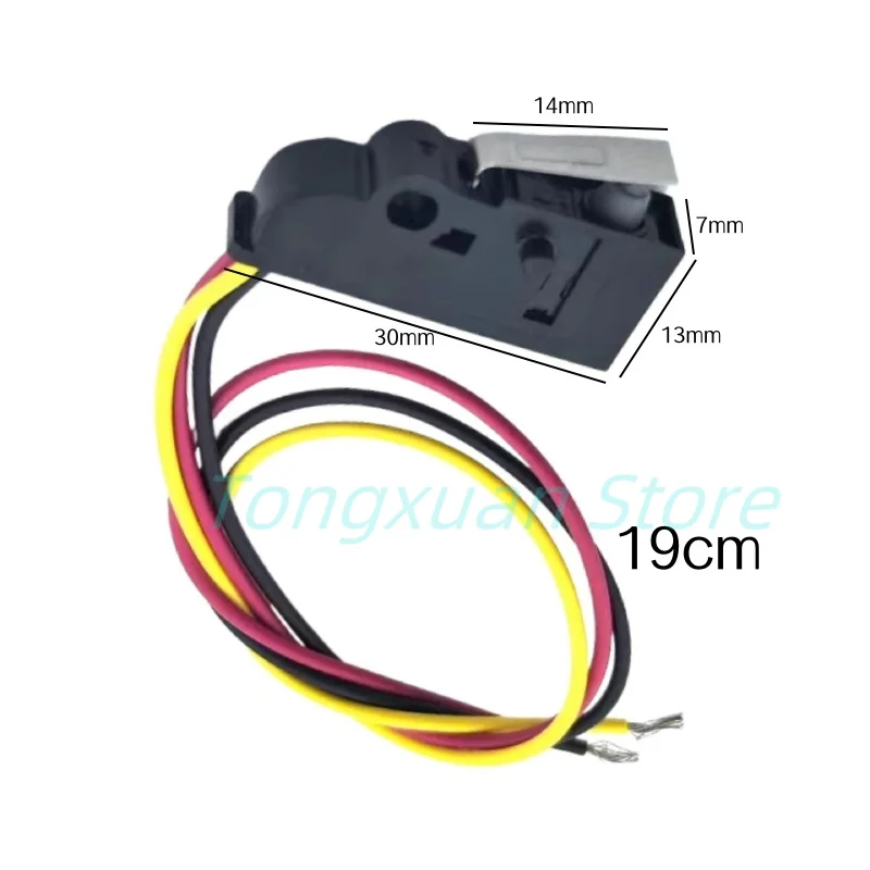 1pc ALPS Waterproof Dustproof Limit Detection Switch With 3 Wires Handle 14MM IP67 Micro Button Switch