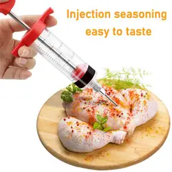 Needles 30ML kitchen syringes Stainless steel needles injector of meat kitchen tool meat pounder Poultry Turkey Meat Injectors