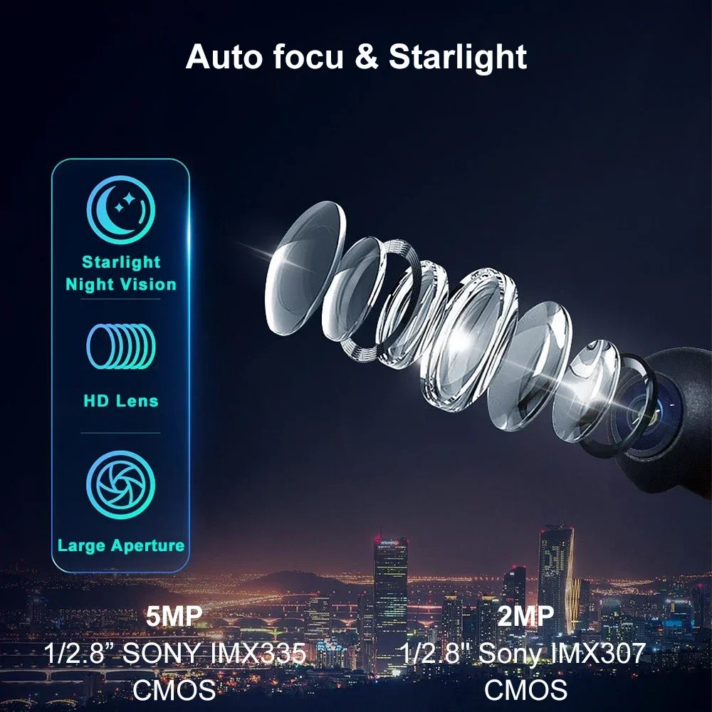 2K 5MP IP Camera Outdoor 1080P 30X Zoom Wifi Survalance Cam Ai Human Detect 8 Point Cruise Night Vision CCTV Security Protection