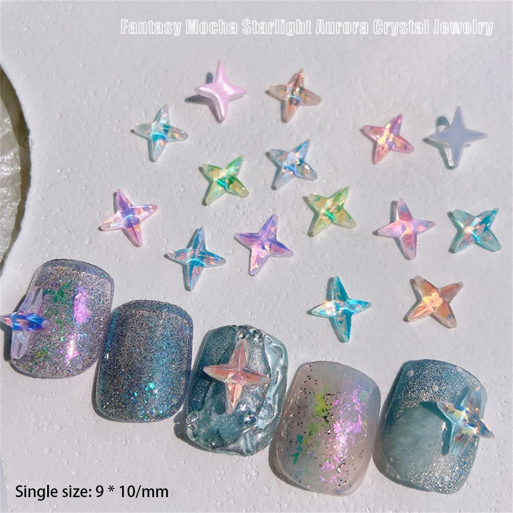 New Star Rhinestone Color Matching 8 Models Nail Accessories Nail Supplies Polished Round Star Design Star Mocha Crystal