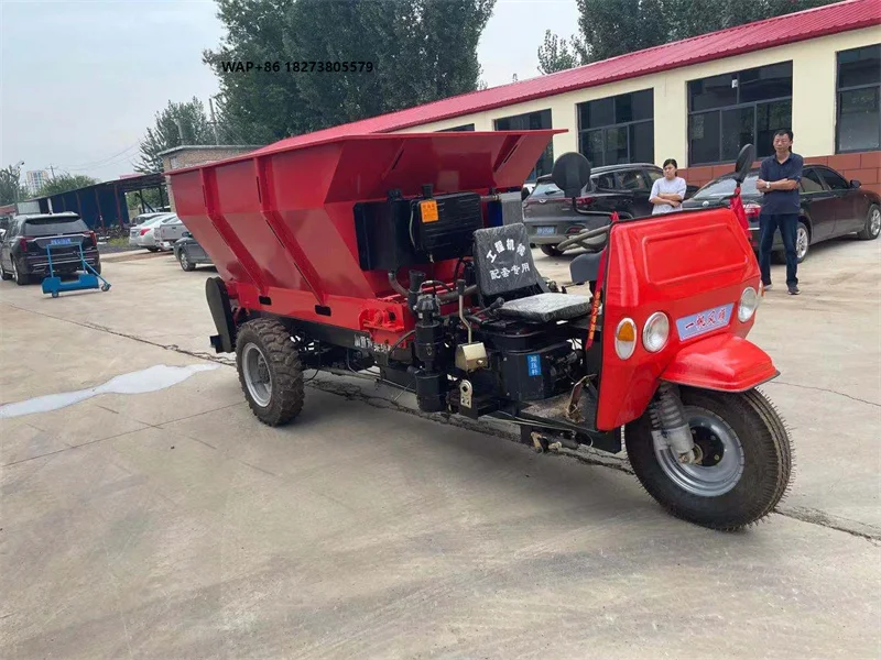 Factory Direct Sale Compact Flexible Tricycle Manure Spreader for Greenhouse Orchard Vineyard Organic Fertilizer Spreader