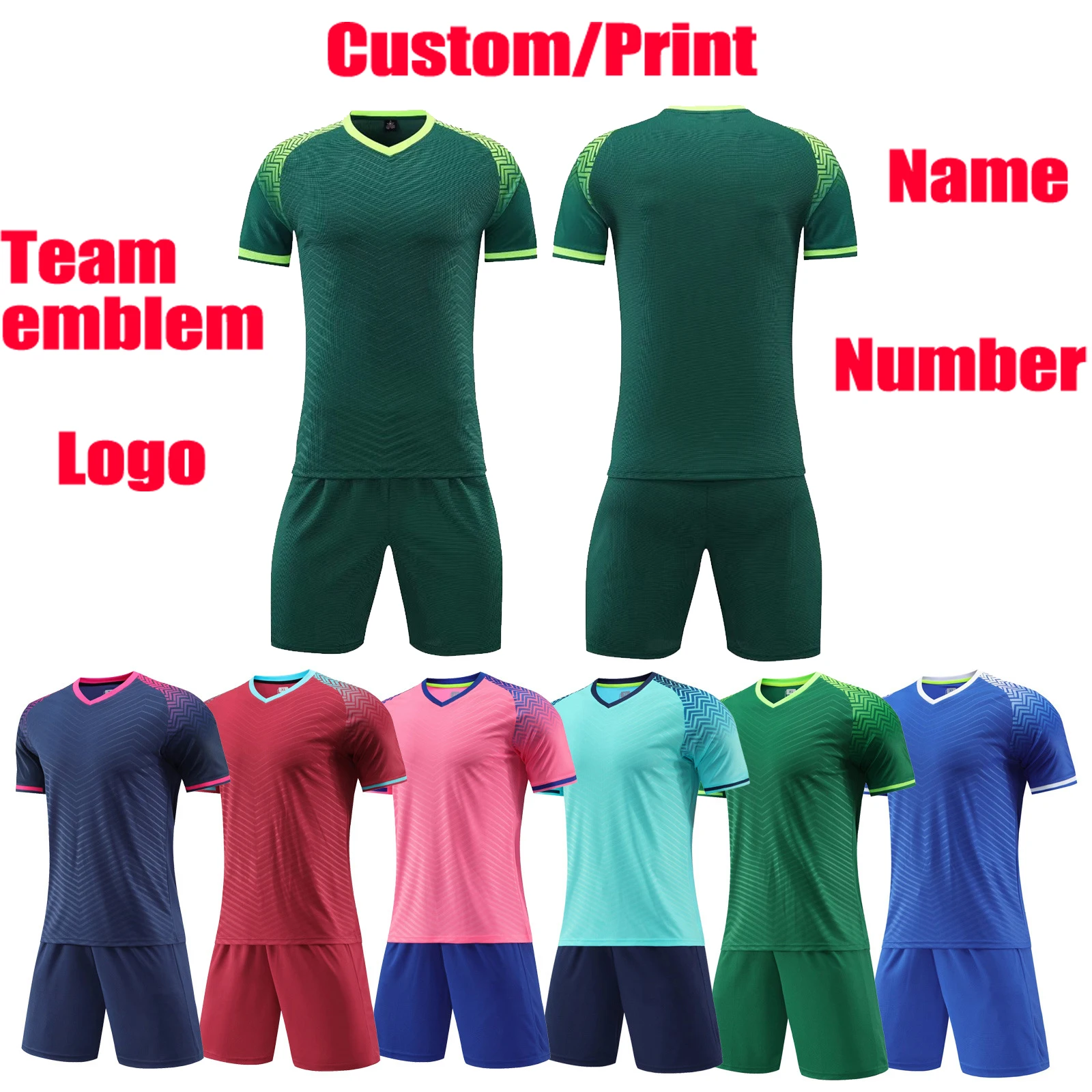 Football uniform customization Sportswear custom Football training jersey Adults and Kid Soccer Clothes jersey Sets Short Sleeve