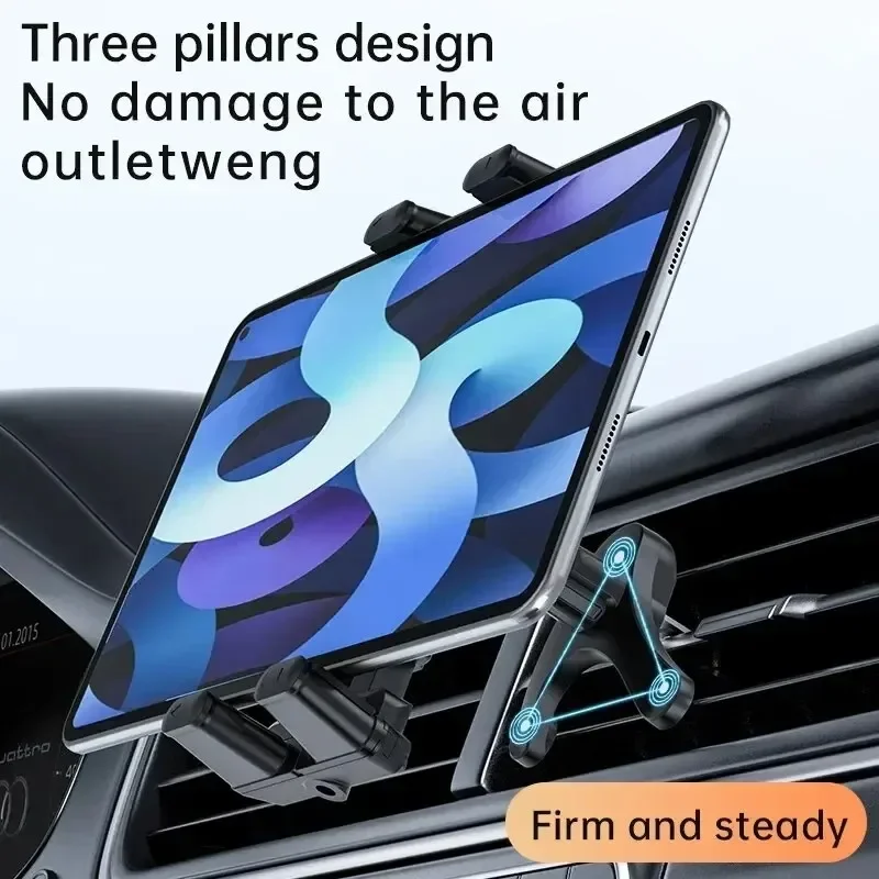 

GEFENSI Tablet Holder For Car Air Vent Universal IPad Mount Stand Clip Fits 7 - 12.9" Tablets IPad Cell Mobile Phone Cellphone