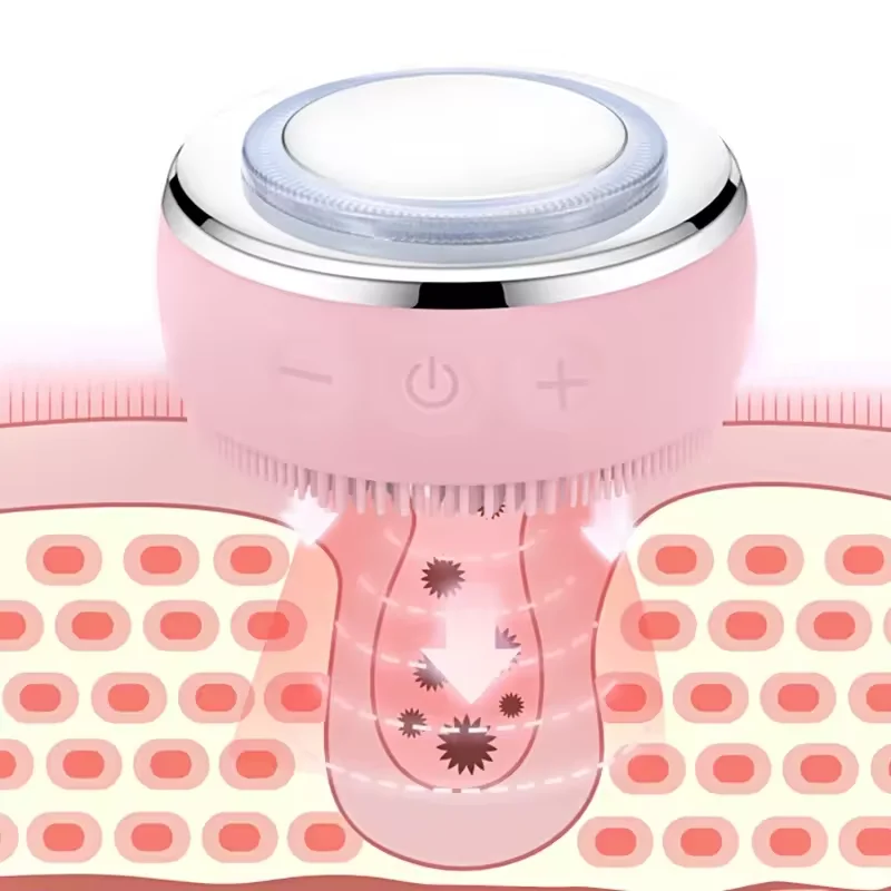 

Бытовая светодиодная силиконовая электрическая щетка для массажа лица, портативная мини-щетка для лица