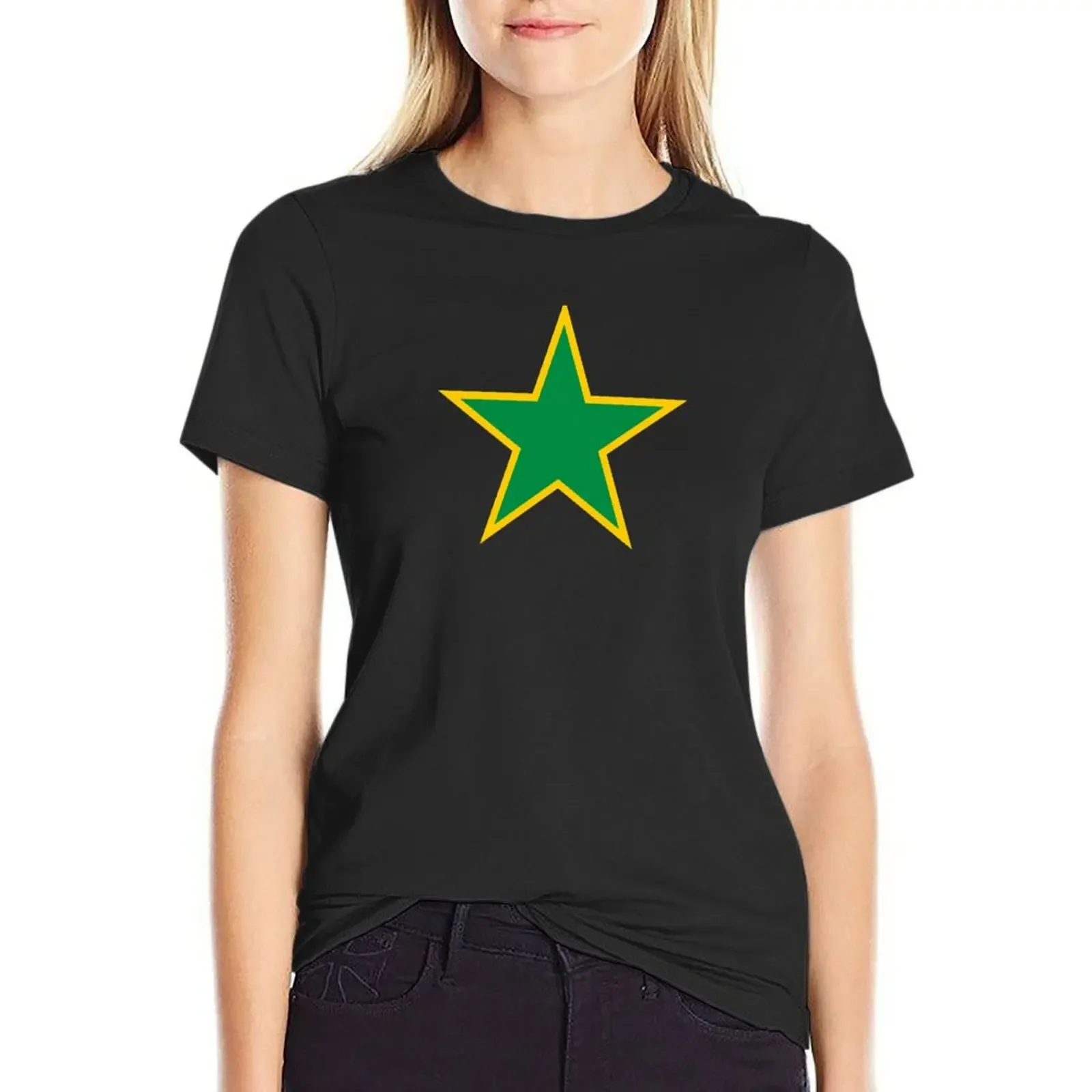 

Green Star | Jotaro part 5 tee T-Shirt animal prinfor new edition anime clothes Woman clothes