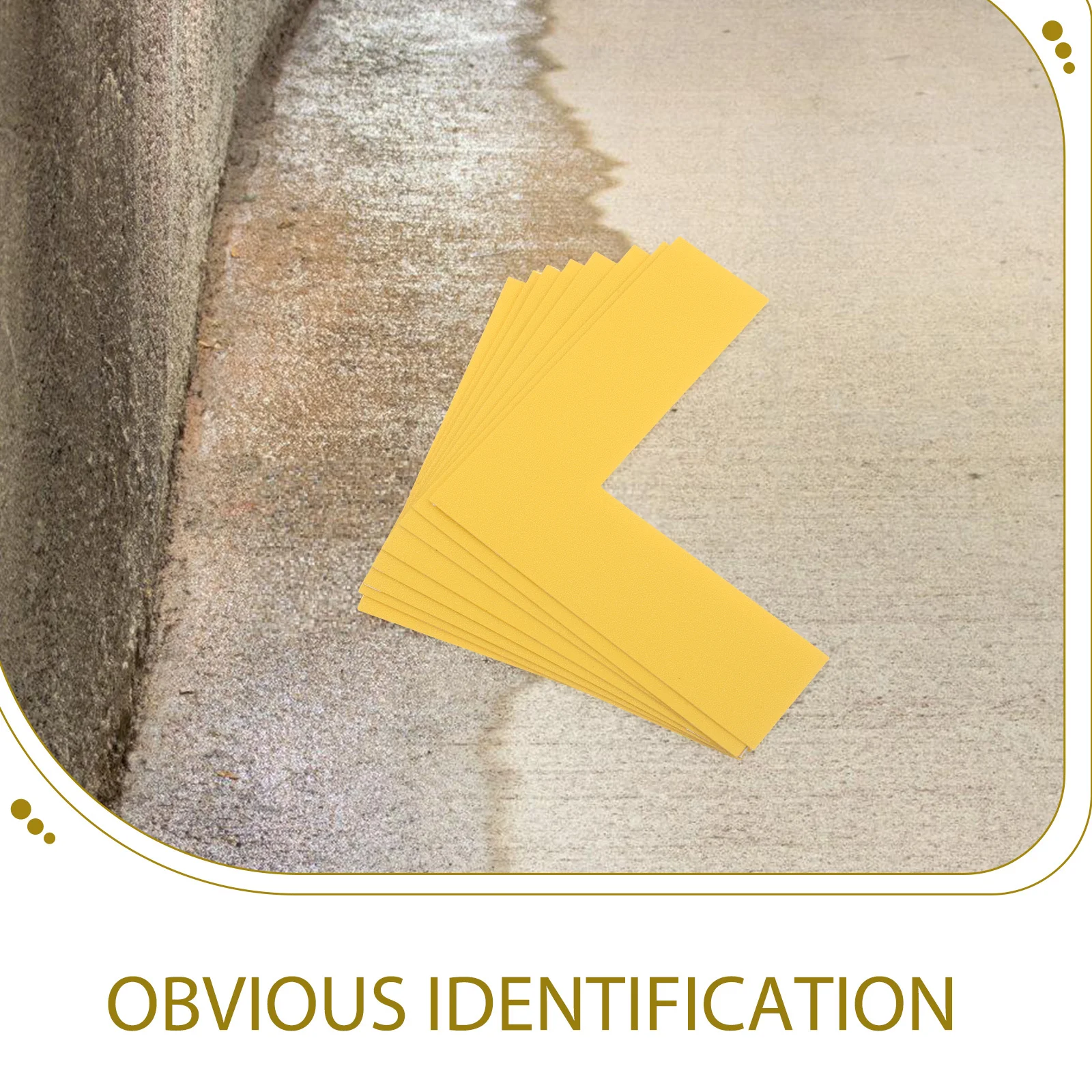 8 قطعة علامات الموقع الأرضي على شكل حرف L شارات أرضية مقاومة للاهتراء لمستودع المكاتب علامات تسليط المنطقة الفعالة