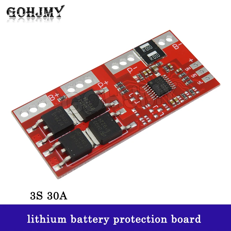 3S 30A 18650 lithium battery protection board 12.6V PCB BMS Batteries Protecting Module