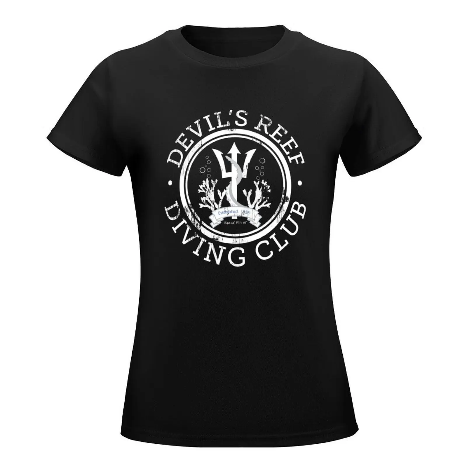 Devil's Reef Diving Club T-Shirt lady clothes female new edition t shirts for Women