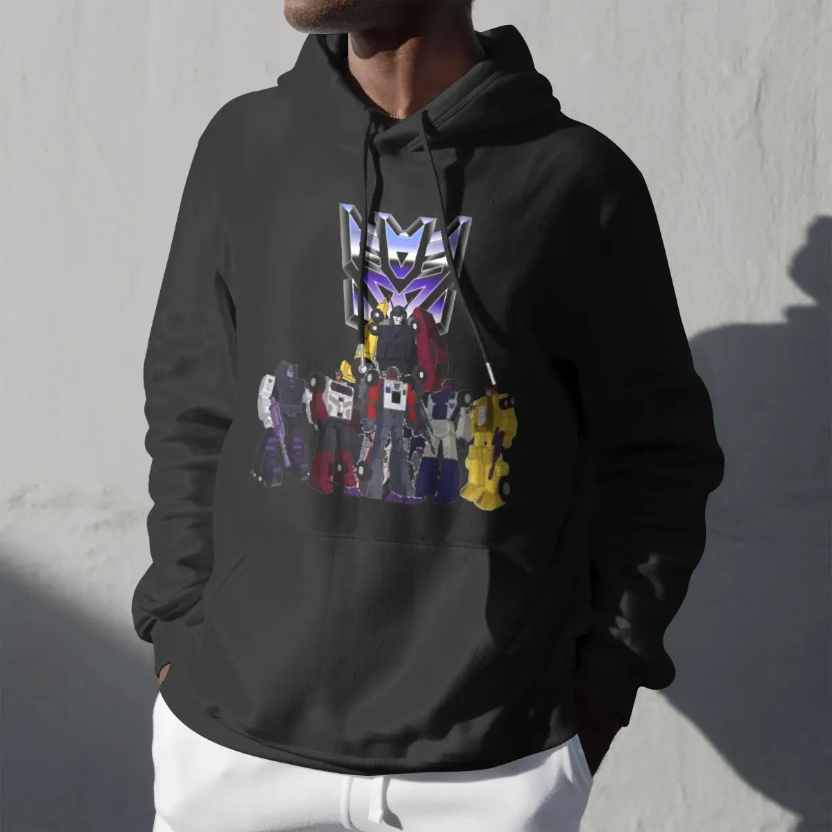 Transformer Stunticons Decepticons Menasor Sudadera con capucha de lana para hombre Sudadera con capucha de manga larga negra