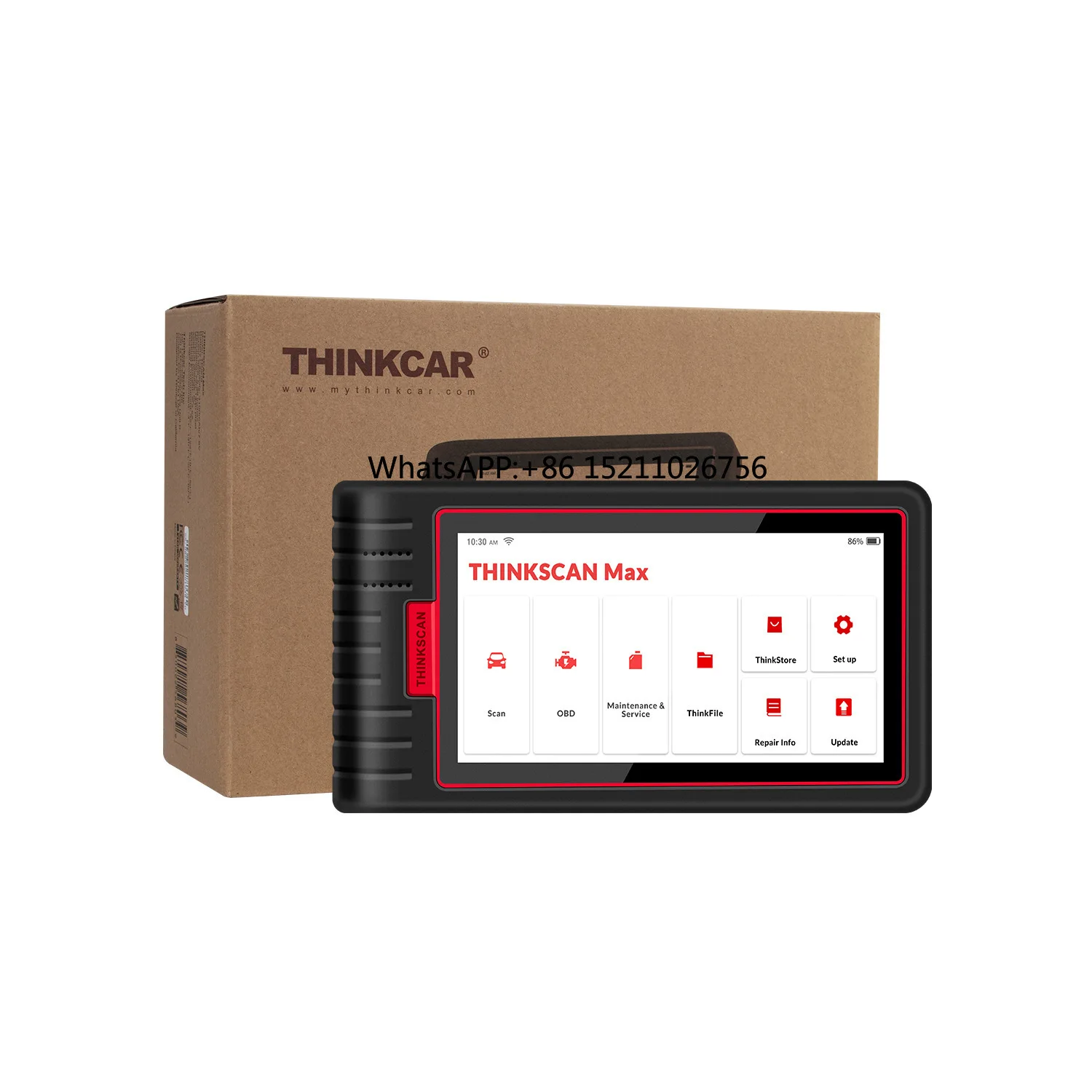 Support 15 languages original THINKCAR Thinkscan Max2 OBD2 Diagnostic Tools With 28 Reset Full System Support CANFD Protocols