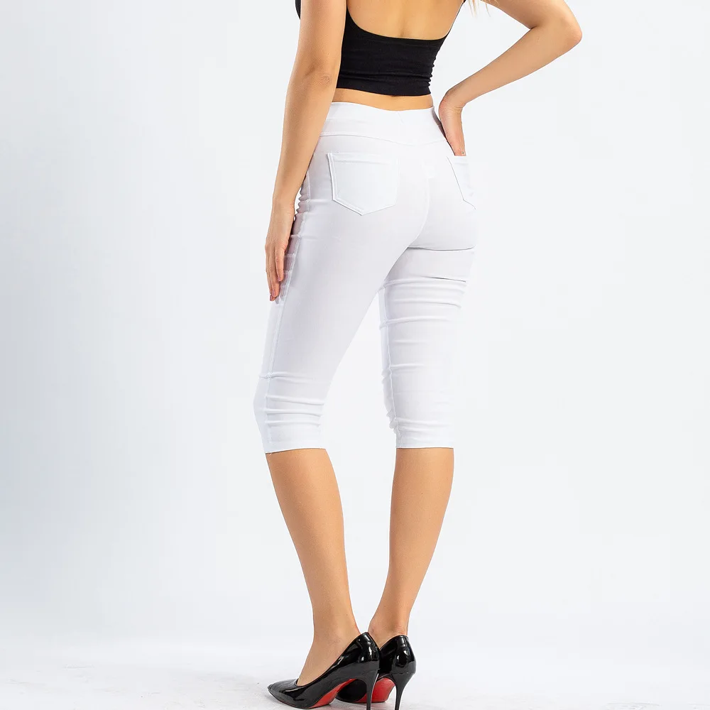 Elastic High Waist Sports Leggings Women Yoga Pants Quick Dry 3/4 Running Trouser Female Crop Gym Leggings Fitness Tights