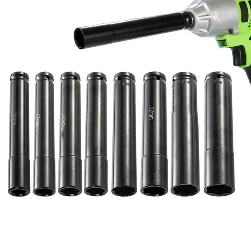 

1pc 150mm Deep Hex Wrench Socket 1/2" Drive Socket Adapter Spanner Electric Wrench Socket For Air Pneumatic Tools