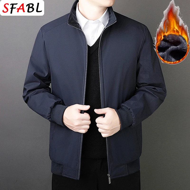 

Мужская зимняя куртка на толстой подкладке, ветрозащитная куртка на флисовой подкладке, мужская зимняя утепленная теплая парка, мужская верхняя одежда, пальто, карманы на молнии