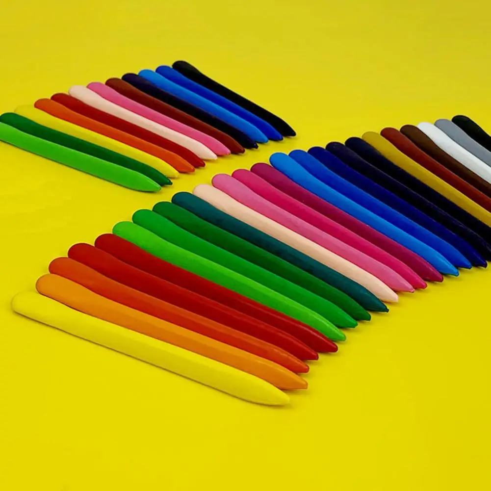 Mini Buntstift Sticks reiche Farbe wasserdicht Vorschule Kinder Dreieck Buntstifte Wachs Bleistift Marker Malerei Stick Buntstift Schul bedarf