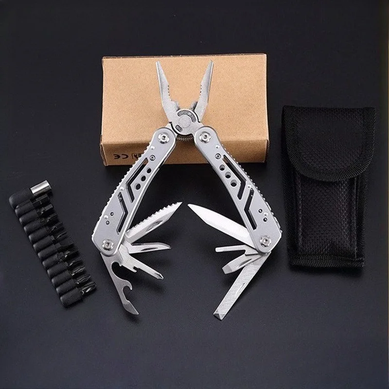 Pocket Mini Pliers Knife Screwdriver Folding Small Multitool Opener Nail File Precision Pliers Hand Tools Outdoor Emergency Tool