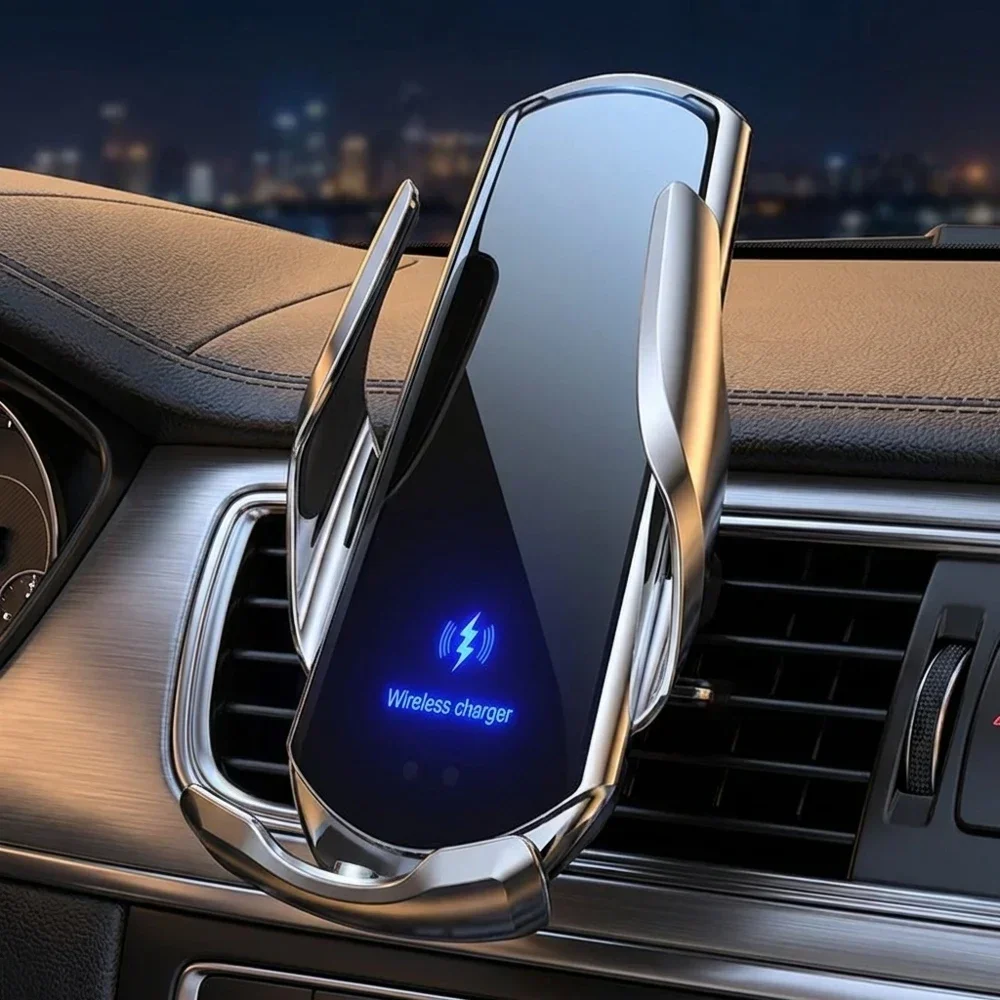 

15W Fast Wireless Charging Car Phone Holder Dual Charging Mode Magnetic Direct Charging Induction Auto Clamp Universal Car Navig