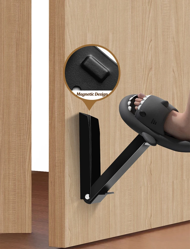 Edelstahl Winddicht Tür Stopper Anti-kollision Hause Magnet Tür Stapper Selbstklebende Tür Anti-Rutsch-Halter Fußmatte – Detail 7