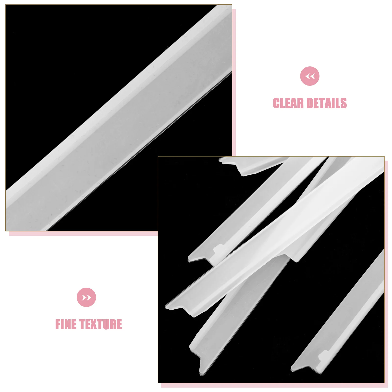 

10pcs Silicone Squeegee Refills For Window Cleaning Replacement Blades Flexible Scraping Strip For Glass Mirror Tiles Home Daily