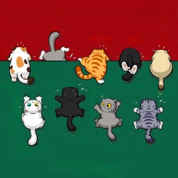 Cat Set Car Stickers Motorcycle Front Cowl Fuel Tank Helmet Decals Auto Window Bumper Body Decoration Cartoon Car Accessories