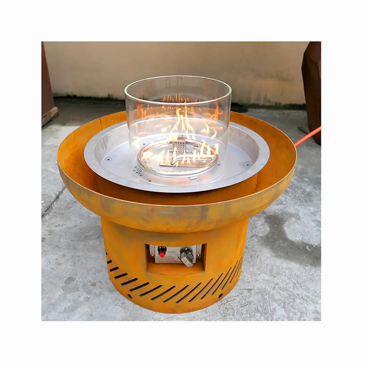 High Quality Customized Size Gas Fire Pit Corten Steel Brazier Outdoor Fire Bowl Fire Pit Burner