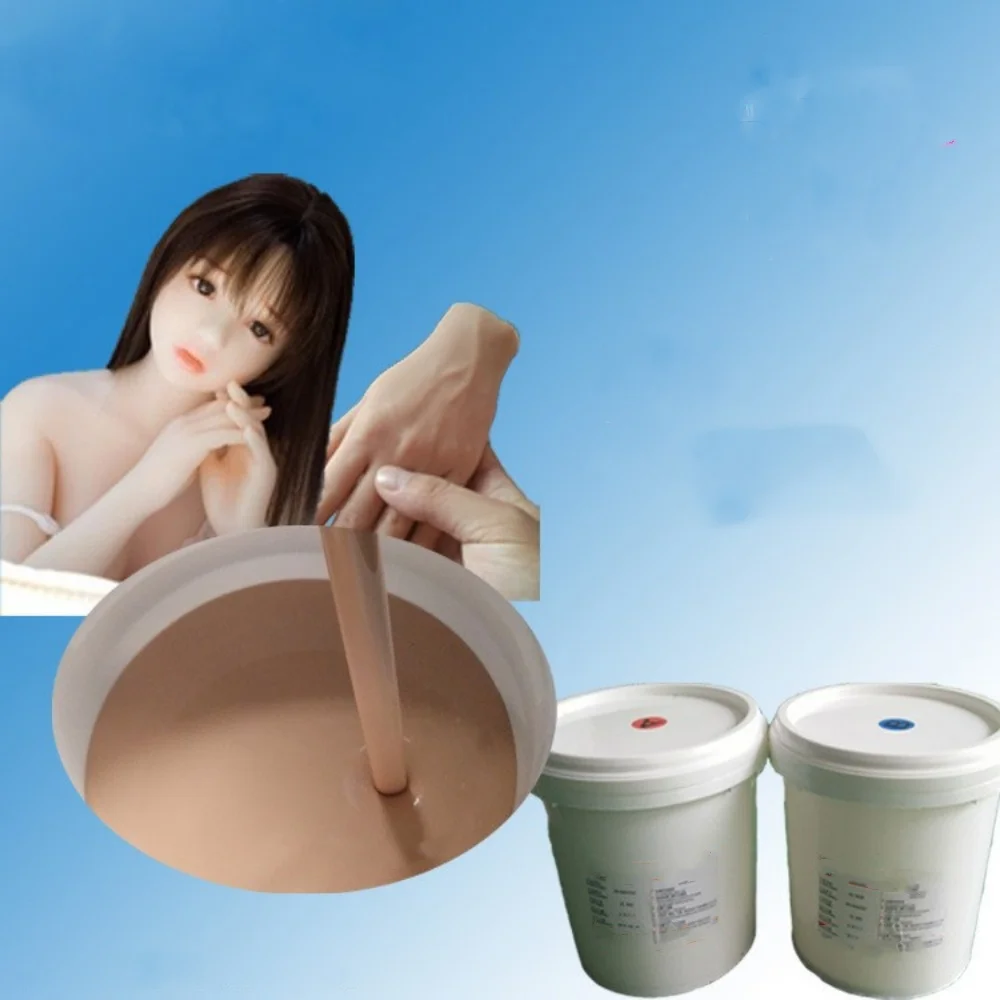 Solid doll specific skin color liquid silicone material, food grade, below 0 degrees, ultra soft, non stick to the hands liquid