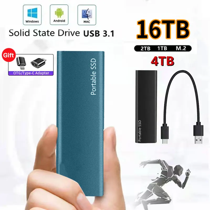 

Новый внешний жесткий диск 1 ТБ M.2 SSD 500 Гб Type-C ТБ, Usb 3,1, твердотельные жесткие диски для мобильных устройств, ноутбуков/mac