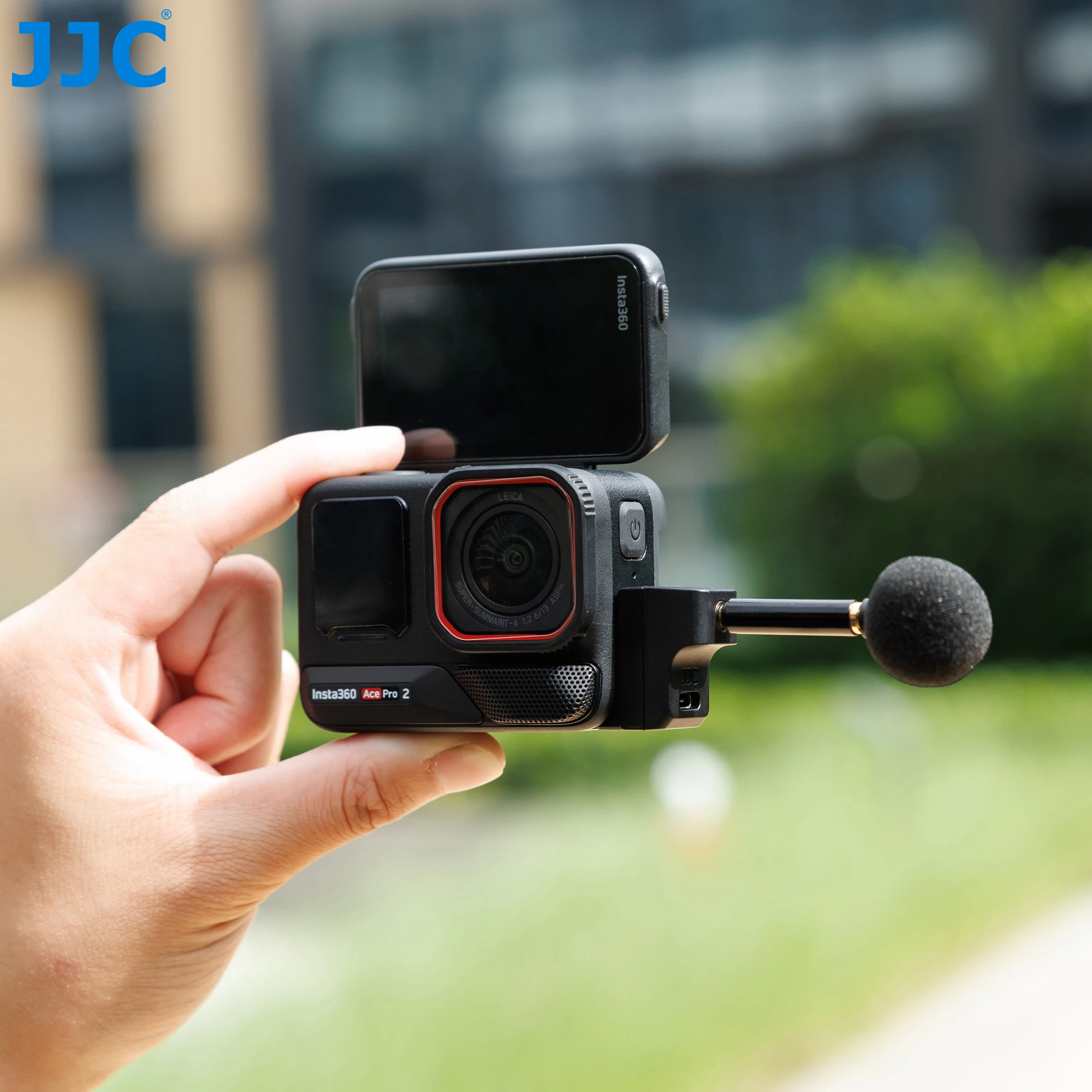 JJC Insta360 Ace Pro 2 Audio Adapter Mic Adapter For Insta 360 Ace Pro External Mic Type-C 3.5mm Audio Ports Support Charging