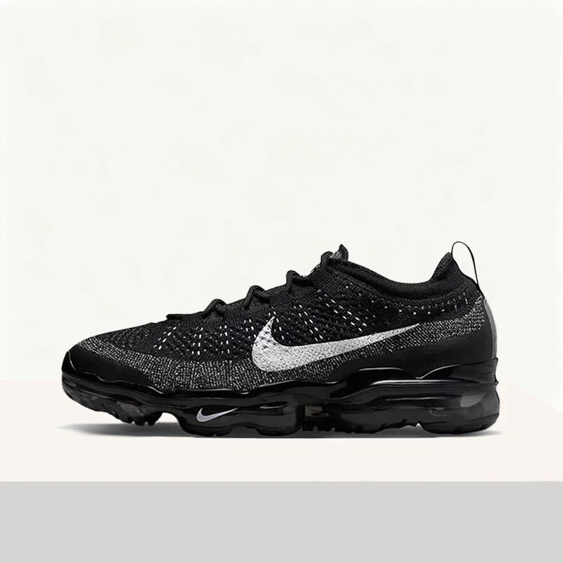 

Мужские низкие кроссовки Nike Vapormax Flyknit для повседневного бега - черно-белые, удобные, дышащие, с амортизацией, прочные DV1678-001
