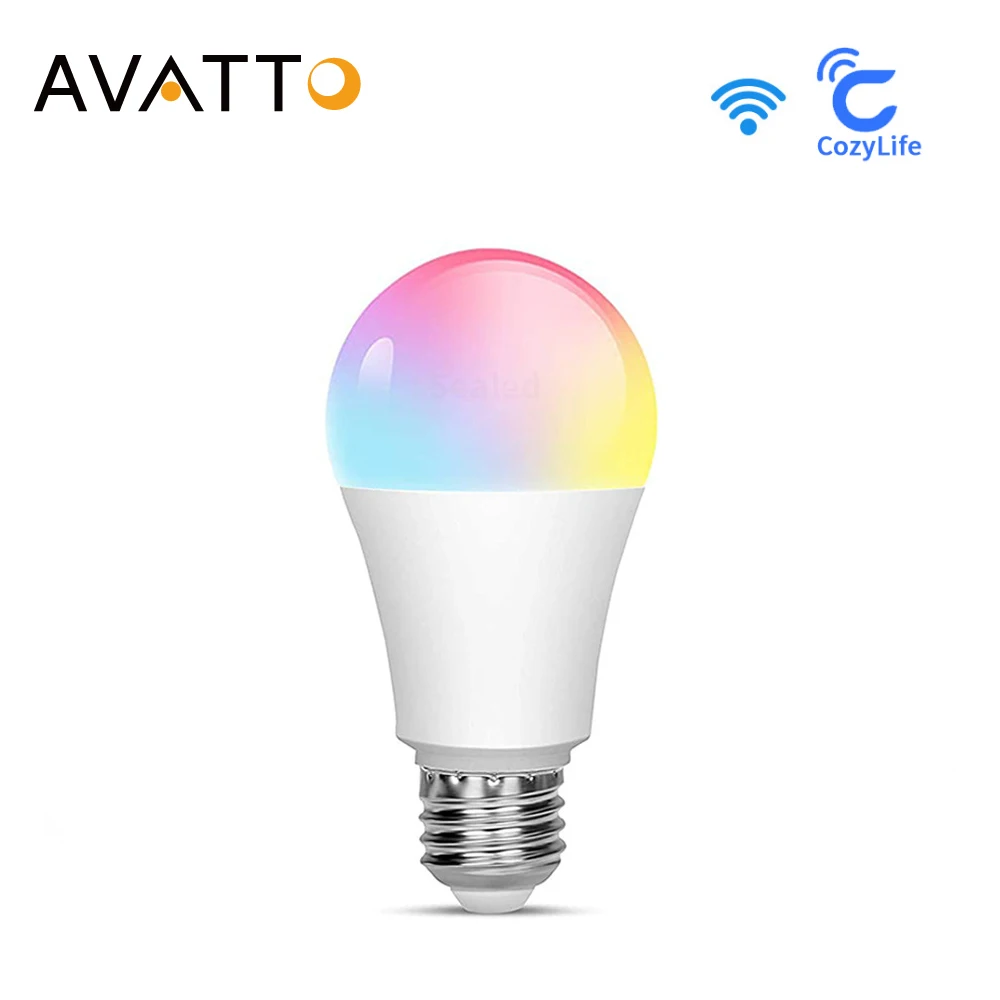 AVATTO Smart Light Bulbs RGB Dimmable Led Lamp Cozylife APP Remote Control Smart Led Lights Works With Alexa Google Home