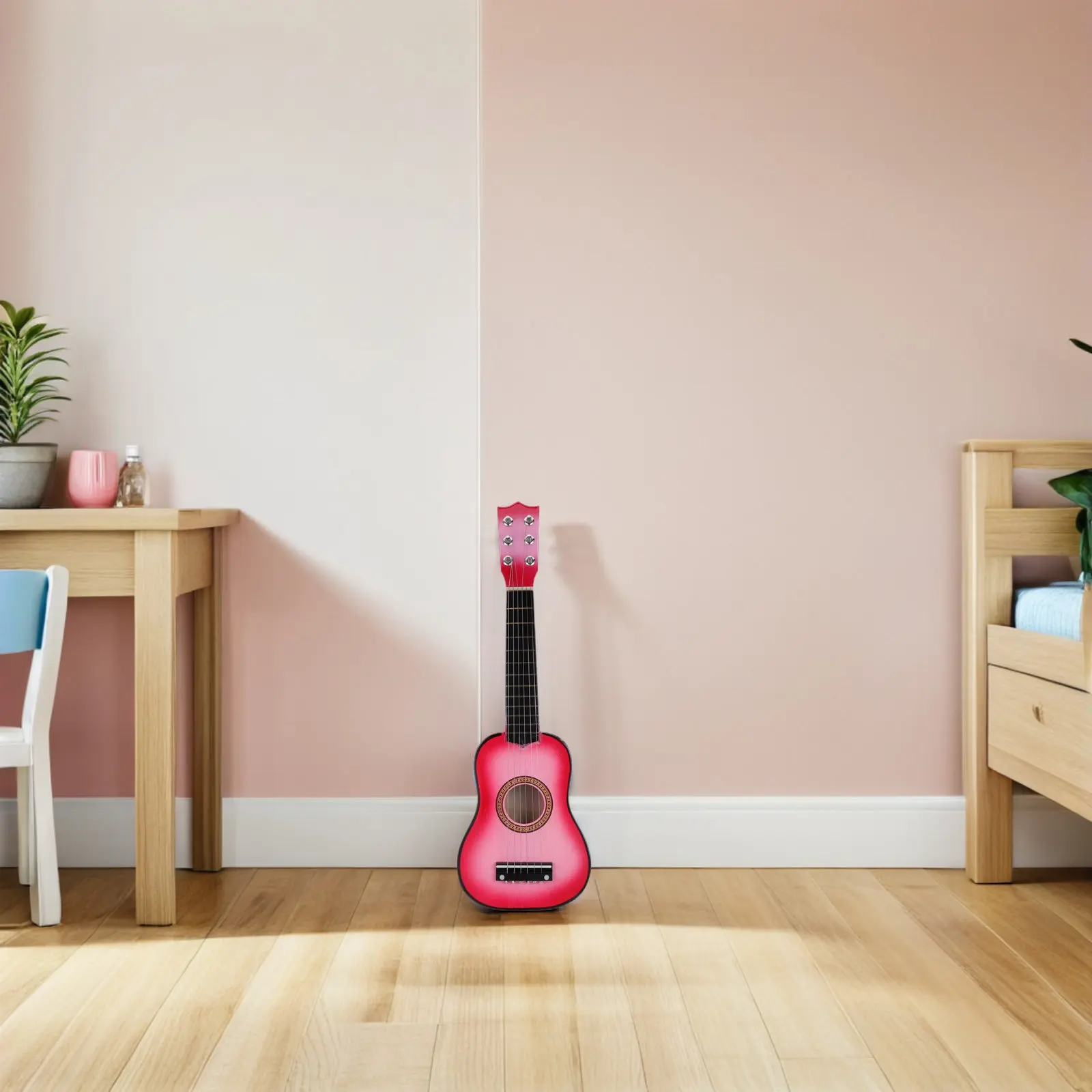 21 Inch Kids Guitar Children Acoustic Guitar Wooden Body Beginner Friendly Musical Instrument for Ages 3 5 7 Smooth Fretboard